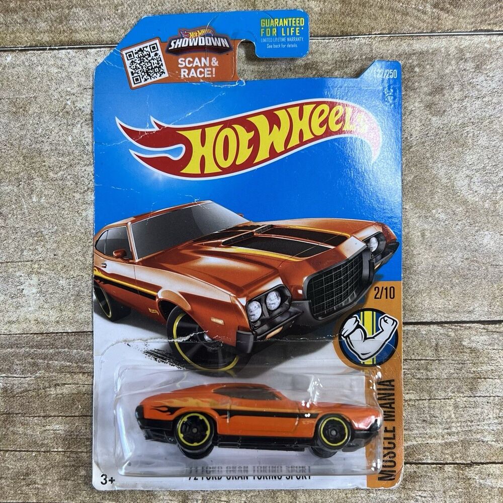 Hot Wheels 72 Ford Gran Torino Sport Orange Muscle Mania 2/10 122/250 DHR33 2016